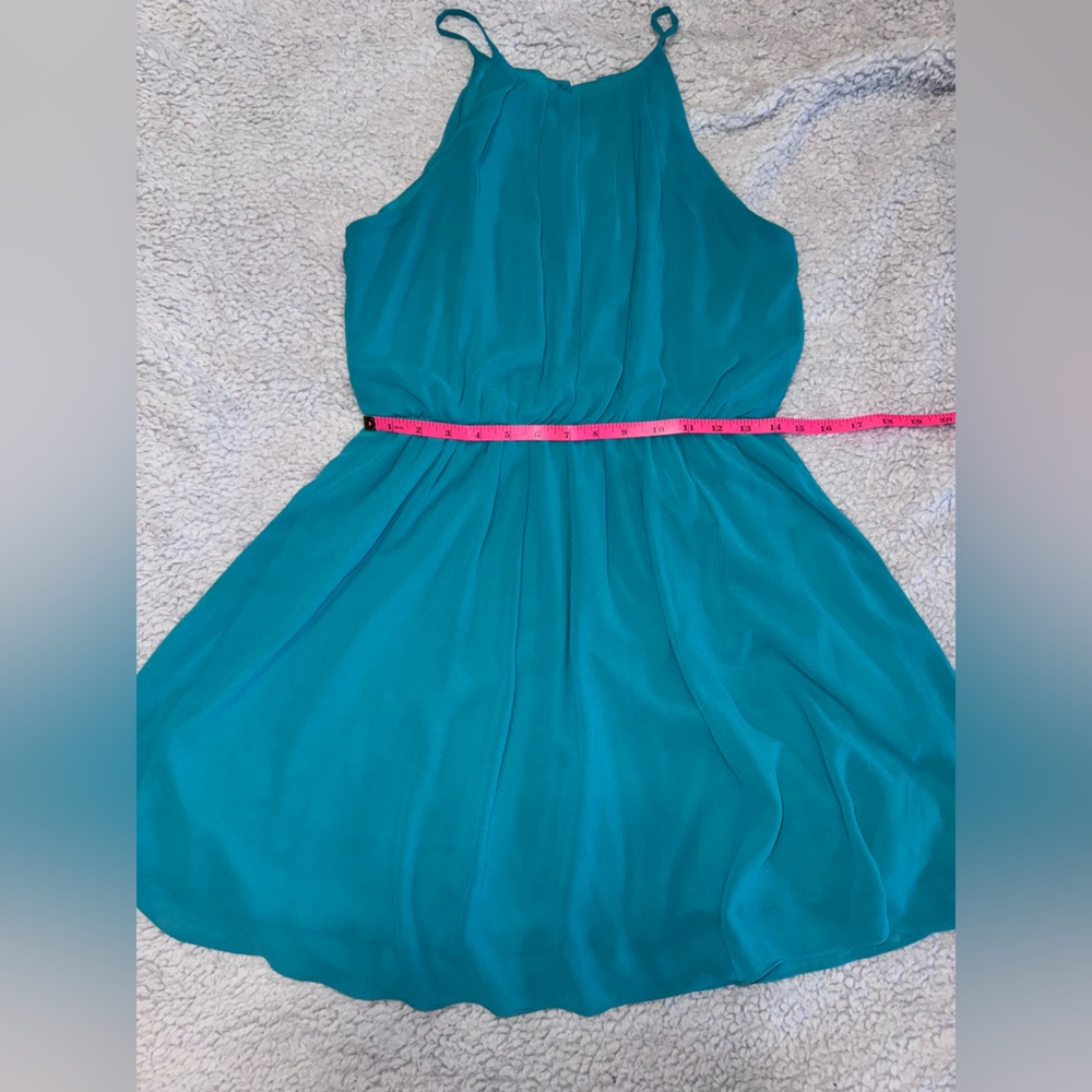 Teal A-Line Spaghetti Strap Dress Size Large